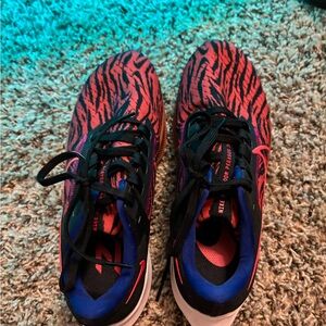 Nike Kids Red and Blue Patterned Sneakers
